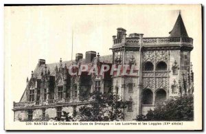 Old Postcard Nantes Chateau des Ducs de Bretagne skylights loggias