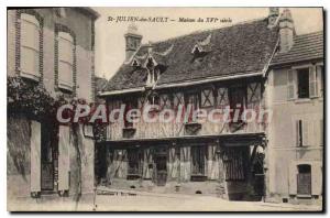 Postcard Old St Julien du Sault House