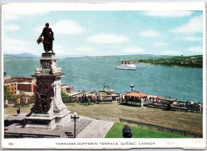 VINTAGE POSTCARD VIEW OF THE DUFFERIN TERRACES OVERLOOKING THE ST. LAWRENCE 1946