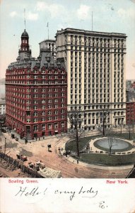 Bowling Green, Manhattan, New York City, N.Y., very early postcard, used in 1905