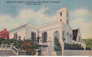 NASSAU, Bahamas, PU-1954; Historic St. Andrew's Presbyterian Kirk (Church Of ...