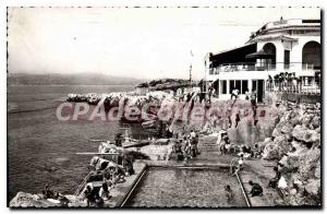 Old Postcard Juan Les Pins On Eden Roc Pool