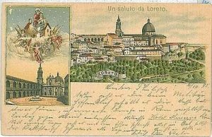 31617 Vintage postcard ANCONA province: LORETO - A GREETING - 1895-