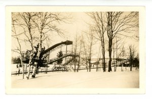 USA - Unknown Location. Ski Jump, probably in upper Mid-western state RPPC