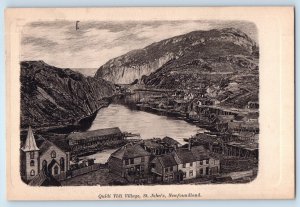 1913 Halifax Nova Scotia Canada Postcard Quidi Vidi Village St John Newfoundland