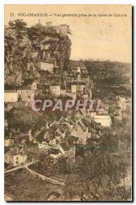 Old Postcard Rocamadour General view taken of the road from Cahors