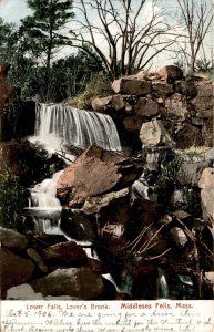 Lower Falls, Lover's Brook, Middlesex Fells, Massachusetts, October 5, Postcard