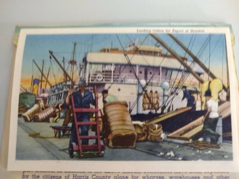 Postcard Folder - Houston - Texas Largest City 