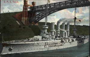 German Battleship SMS Yorck c1910 Vintage Postcard
