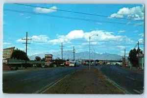 West Las Cruces New Mexico NM Postcard Highway 70 & 80 Fine Cafes Buildings 1958