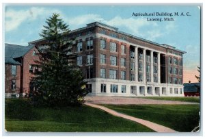 1915 Agricultural Building MAC Building Pathways Lansing Michigan MI Postcard 