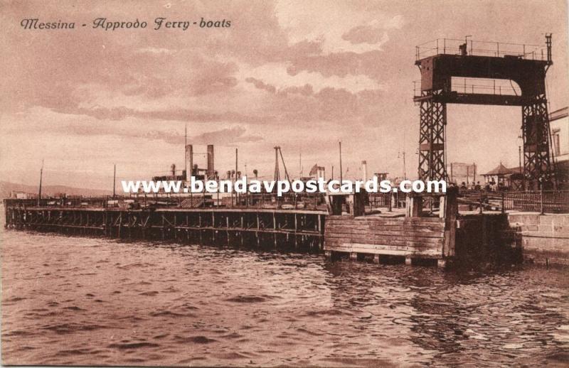 italy, MESSINA, Sicily, Approdo Ferry-Boats (1910s)