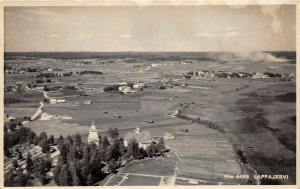 Lappajarvi Finland Suomi 1930s RPPC Real Photo Postcard Aerial View