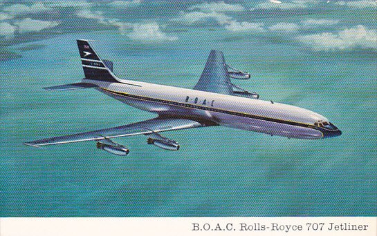 B O A C Rolls Royce Boeing 707 Jetliner