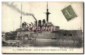 Lormont Postcard Old Warship to sites of the Gironde (armoring)