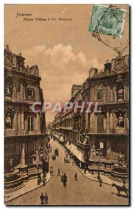 Old Postcard Palermo Piazza Villena E Via Maqueda