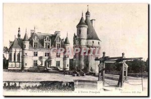 Chateau Chenonceaux Old Postcard L & # main 39entree