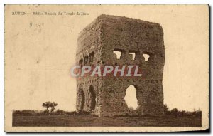 Old Postcard Autun Ediftee Roman Temple of Janus says