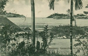 PC CPA SINGAPORE, ENTRANCE FROM THE WEST, Vintage Postcard (b3013)