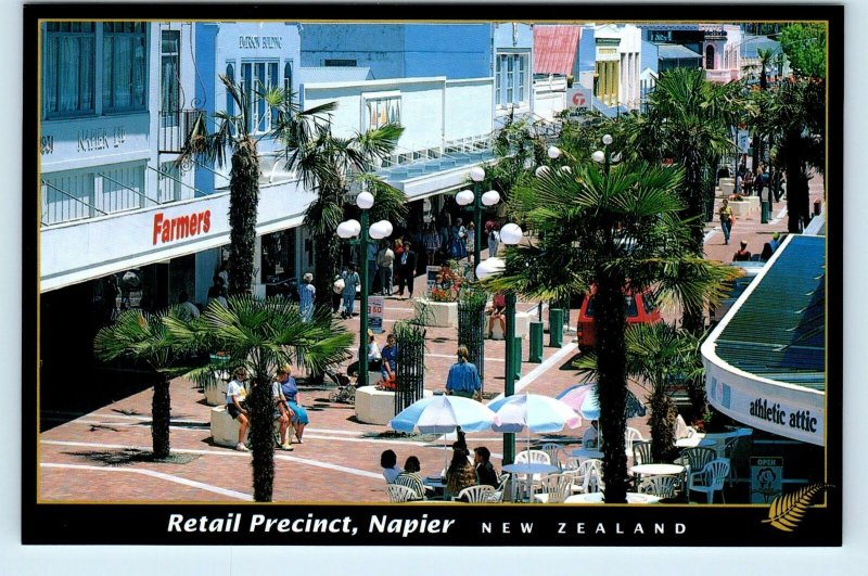 2 - 4x6 Postcards NAPIER, NEW ZEALAND Retail Precinct & Port of Napier