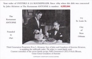Oysters A La Rockefeller No 4,050,644 Restaurant Antoine St Louis Street New ...