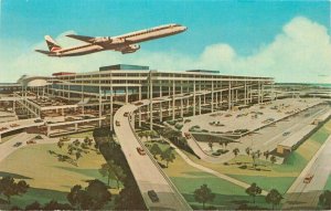 Artist Impression Tampa Florida International Jet Port Terminal Postcard 12000