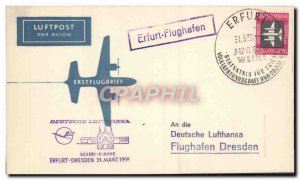 Letter Germany DDR Erfurt Dresden March 31, 1958