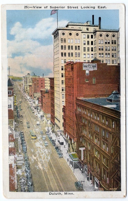 Duluth, Minn, View of Superior Street Looking East