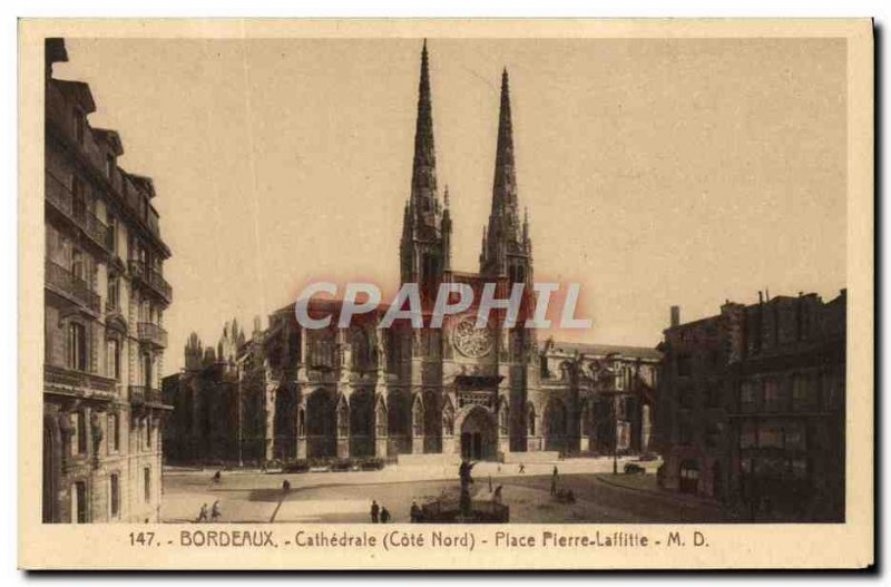 Postcard Old Bordeaux Cathedral Place Pierre Laffitte