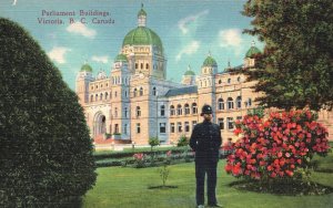 Parliament Buildings Victoria British Columbia Canada CAN Vintage Postcard