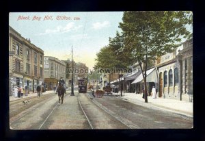 TQ3110 - Gloucs - Early view of Tram along Blackboy Hill, in Clifton - postcard