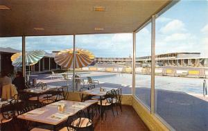 El Paso Texas~Ramada Inn on Highway 62 & 180~Dining Room View of Pool~1950s Pc