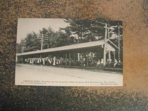 NEW BEDFORD MA LINCOLN PARK RR TRAIN/TROLLEY STOP c1905