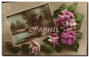 Old Postcard Fantasy Flowers