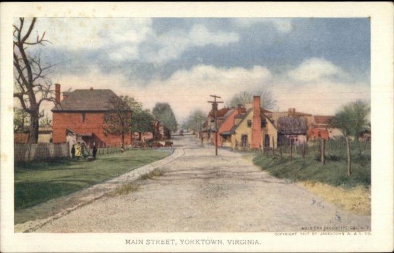 Yorktown VA Main St. 1907 Jamestown Expo #44 EXC COND Postcard