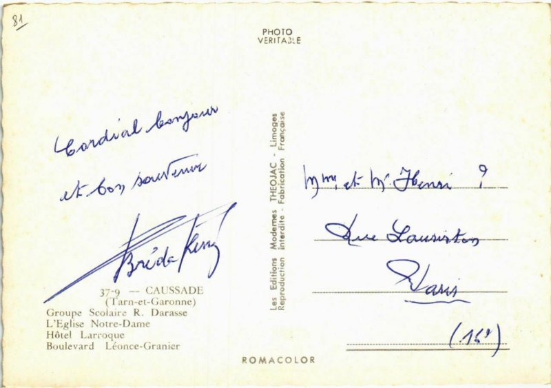 CPM Caussade Souvenir FRANCE (1016859)