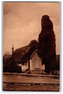 1913 Oldest Church Tower In America Tacoma Washington WA Posted Vintage Postcard 