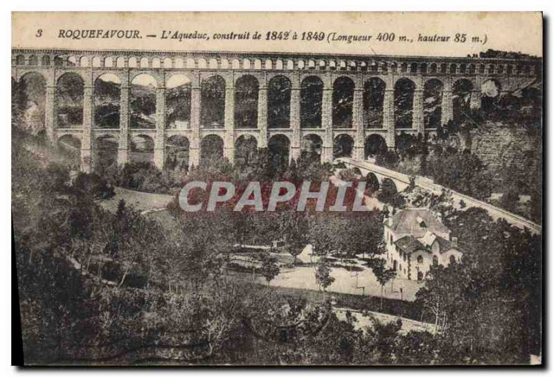 Old Postcard Roquefavour Aqueduct built 1842 1849