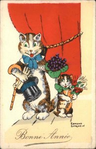 Dressed Kitty Cat Fantasy Anthropomorphism New Year Edmond Sornein PC