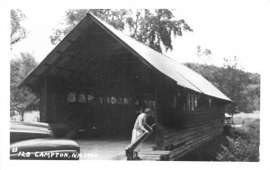 J50/ Campton New Hampshire RPPC Postcard c1950s Covered Bridge 237