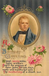 John Winsch A Birthday Greeting Poem by Scott Embossed Postcard