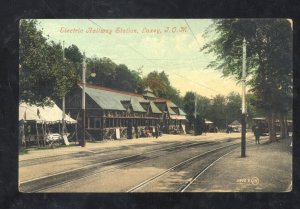 LAXEY I.O.M. ISLE OF MAN ENGLAND RAILROAD DEPOT TRAIN STATION VINTAGE POSTCARD