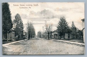 COCHRANTON PA ADAMS STREET ANTIQUE POSTCARD 