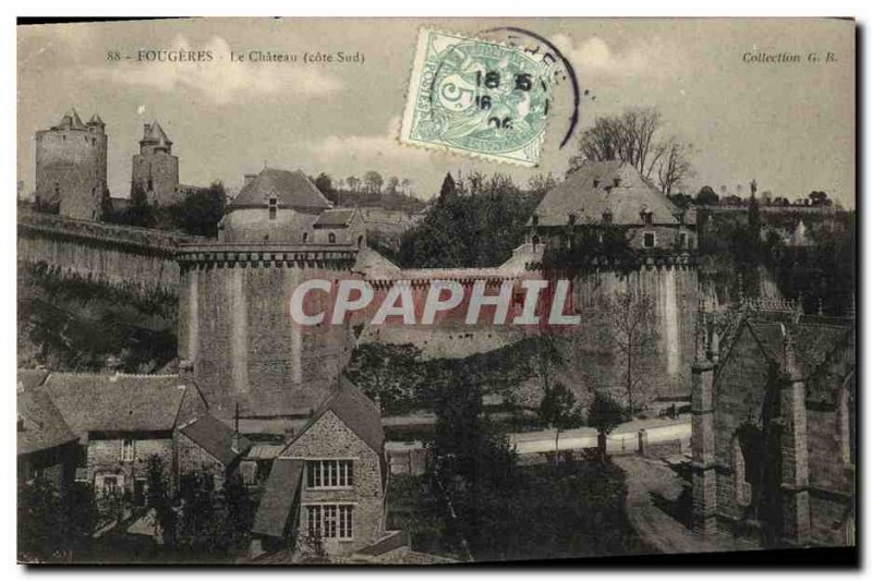 Old Postcard Fougeres Chateau