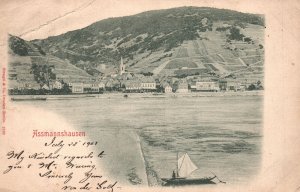 Vintage Postcard Assmannhausen Village Southern End Rhine Valley Hesse Germany