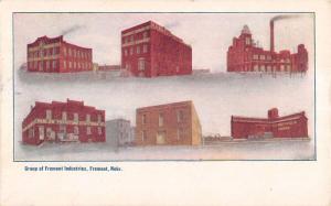 Fremont Nebraska Group Of Industries Multiview Antique Postcard K16993