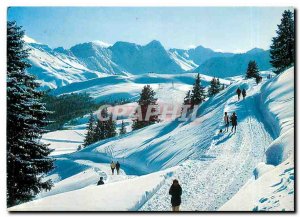 Postcard Modern Arosa Arlenwaldstrasse