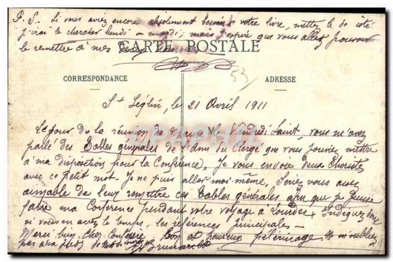 Old Postcard Laval Chateau tower