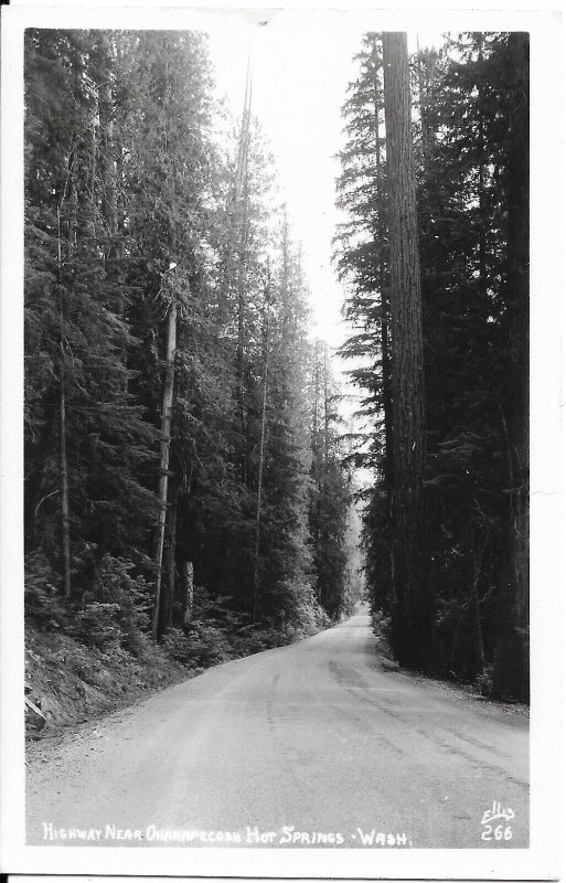 RPPC: Highway Near Ohanapecosh Hot Springs, WA, mint Ellis #266 (PC1665)