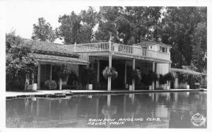 F18/ Azusa California Postcard RPPC c1930s Rainbow Angling Club Building